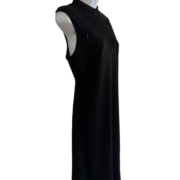 Evan-Picone Dresses & Skirts - Evan-Picone | Black Fit and Flare Dress | Beaded Front Sleeveless